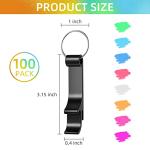100 Colorful Bottle Opener Keychains for Parties