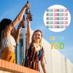 100 Colorful Bottle Opener Keychains for Parties