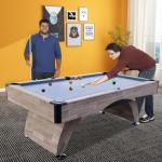 7FT Matte-Black Pool Table with Ball Return