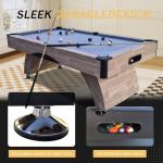 7FT Matte-Black Pool Table with Ball Return