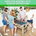 GoSports 48-Inch Oak Foosball Table with Accessories