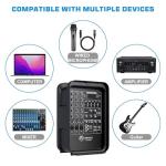 Portable 2-Way PA System with Mixer and Stands