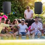 Portable 2-Way PA System with Mixer and Stands