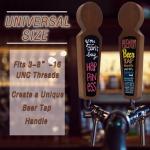 6-Pack Beer Tap Handles with 4 Markers