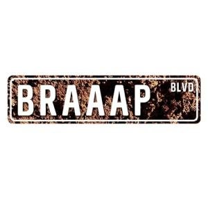 Braaap Blvd Motocross Metal Sign for Man Cave