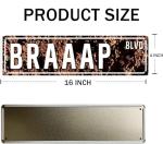 Braaap Blvd Motocross Metal Sign for Man Cave
