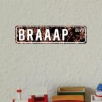 Braaap Blvd Motocross Metal Sign for Man Cave