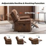 CANMOV Overstuffed Leather Rocker Recliner Chair