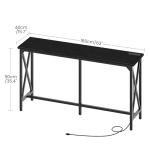 63'' Industrial Bar Table with Power Outlet