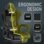 Ergonomic Gaming Chair with Footrest and Lumbar Support
