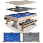 3-in-1 Multi Game Pool Table with Dining Top