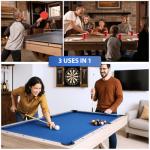 3-in-1 Multi Game Pool Table with Dining Top