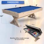 3-in-1 Multi Game Pool Table with Dining Top