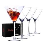 Handblown Crystal Coupe Glasses Set of 4