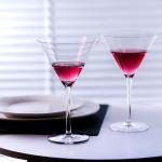 Handblown Crystal Coupe Glasses Set of 4