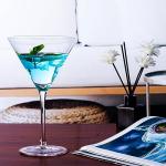 Handblown Crystal Coupe Glasses Set of 4