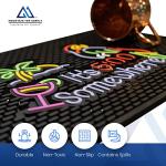 It's 5:00 Somewhere" Vibrant Rubber Bar Mat