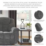 Gray Manual Rocker Recliner with Neck Support
