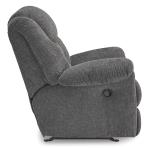 Gray Manual Rocker Recliner with Neck Support