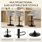 Modern Adjustable Swivel Bar Stools - Set of 2