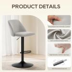 Modern Adjustable Swivel Bar Stools - Set of 2