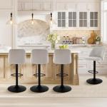Modern Adjustable Swivel Bar Stools - Set of 2