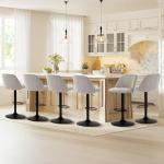 Modern Adjustable Swivel Bar Stools - Set of 2