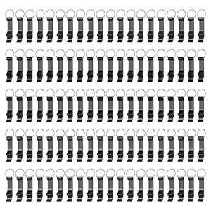 Yugada 100 Black Metal Bottle Opener Keychains