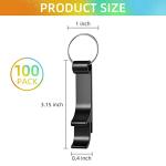 Yugada 100 Black Metal Bottle Opener Keychains