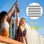 Yugada 100 Black Metal Bottle Opener Keychains