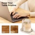 Marble Ceramic Coaster Set with Holder, 4 Pieces