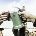 STANLEY 24 oz Insulated Beer Stein - Hammertone Green