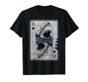 Great White Shark Poker Card T-Shirt