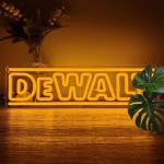 DeWalt Neon Sign for Tool Lovers, Dimmable LED
