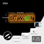DeWalt Neon Sign for Tool Lovers, Dimmable LED