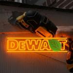 DeWalt Neon Sign for Tool Lovers, Dimmable LED