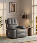 Oversized 360° Swivel Recliner Chair with Cup Holder