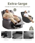 Oversized 360° Swivel Recliner Chair with Cup Holder