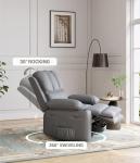 Oversized 360° Swivel Recliner Chair with Cup Holder