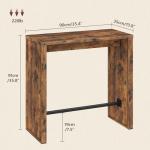 Industrial Counter Height Pub Table in Rustic Brown