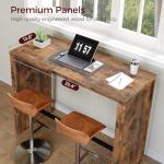 Industrial Counter Height Pub Table in Rustic Brown