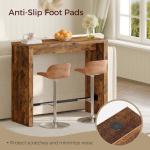 Industrial Counter Height Pub Table in Rustic Brown