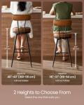 Stylish Swivel Bar Stools Set of 2