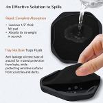 Black Silicone Drink Coasters Set with Holder