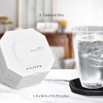 Black Silicone Drink Coasters Set with Holder