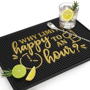 Happy Hour Bar Mat – Spill-Proof Non-Slip Rubber