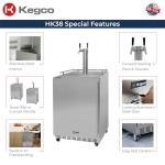 Kegco 24" Dual Tap Stainless Steel Kegerator