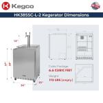 Kegco 24" Dual Tap Stainless Steel Kegerator