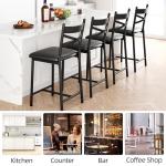 26 Inch Upholstered Bar Stool Set of 4
