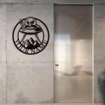 Alien Bigfoot UFO Metal Wall Art Decor